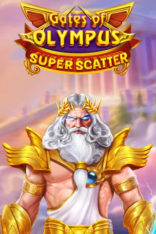 Portada de Gates of Olympus Super Scatter tal como Beteum la muestra en su lobby